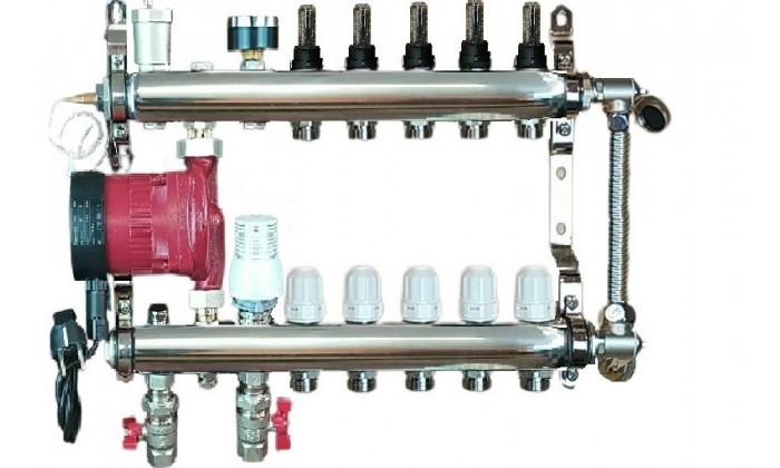Коллектор интегрированный 12 выходов AUTO энергоэффективный насос