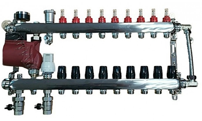 Коллектор интегрированный 10 выходов ЕСО стандартный насос
