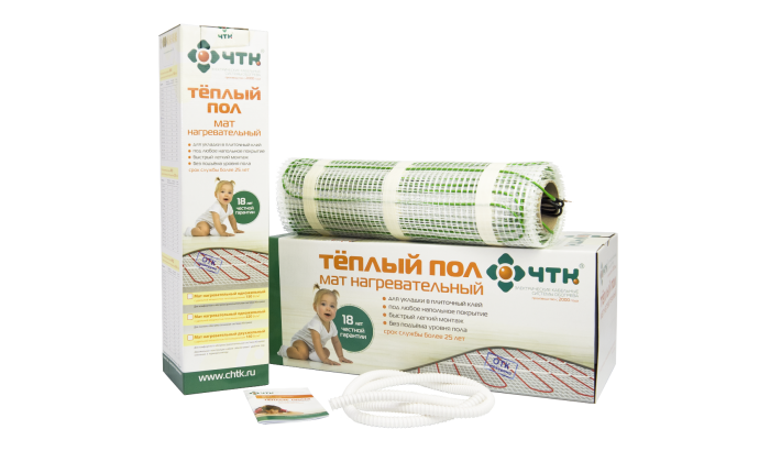 Нагревательный мат ЧТК 2,5м² МНО-2,5-400Вт